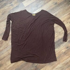 Piko 1988 Deep Brown Long Sleeve Top